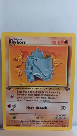 Rhyhorn 1st Edition [MP] - Pokemon TCG Jungle 61/64 [Common] - Image 1