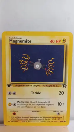 Magnemite 1st Edition [MP] - Pokemon TCG Team Rocket 60/82 [Common] - Image 1
