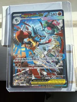 Mega Lucario ex 179/132 Me01: Mega Evolution Holo Near NM/LP Pokemon TCG - Image 3