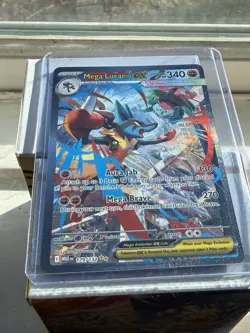 Mega Lucario ex 179/132 Me01: Mega Evolution Holo Near NM/LP Pokemon TCG - Image 4