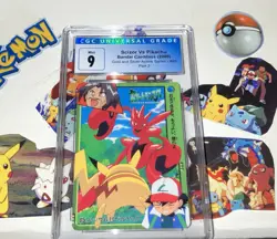 Certified Pokemon TCG: CGC 9 Scizor Vs Pikachu - Bandai Carddass 2000 #85 Pt 3 - Image 1