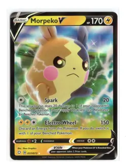 Morpeko V 037/072 Ultra Rare Holo Shining Fates Pokemon TCG - Image 1