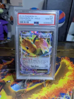 Pokemon 2016 XY Evolutions #72 Dragonite EX PSA 10 Gem MT - Image 1
