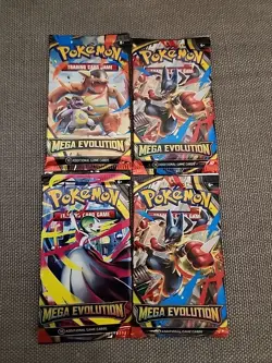 4x POKEMON TCG MEGA EVOLUTION FACTORY SEALED BOOSTER LOT - Image 1