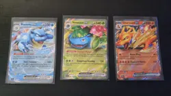 LP Blastoise ex Venusaur ex Charizard ex 030/142 001/143 161 Pokemon Promo SCR - Image 1
