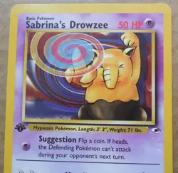Sabrina's Drowzee 92/132 1st Edition Common Non-Holo Gym Heroes Pokemon NM - Image 2