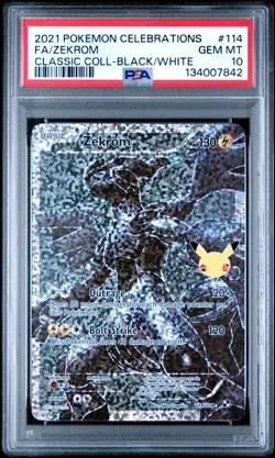 PSA 10 ZEKROM 114/114 FULL ART CELEBRATIONS CLASSIC COLLECTION POKEMON ? - Image 1