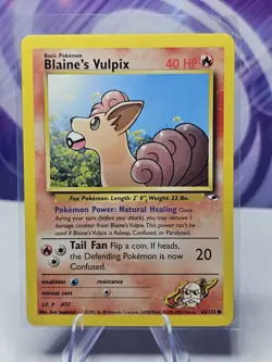 Pokemon TCG Blaine's Vulpix Gym Heroes 65/132 Regular Unlimited Common - Image 1