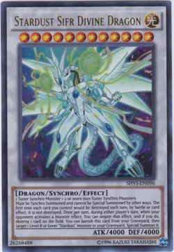 Yugioh! LP Stardust Sifr Divine Dragon - SHVI-EN096 - Ultra Rare - Unlimited Edi - Image 1