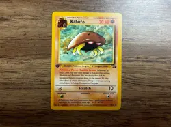 1st Edition Kabuto Fossil Common #50/62 Pokemon Trading Card Game - Image 1