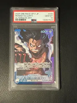 PSA 10 Monkey D. Luffy OP11-040 Leader Parallel One Piece Card Japanese - Image 1