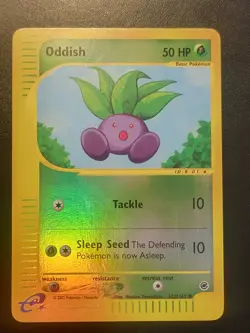 ODDISH 2002 POKEMON E-CARD SERIES EXPEDITION REVERSE HOLO 122/165 LP - Image 1