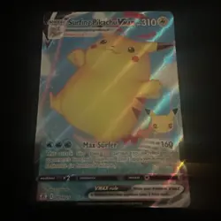 Surfing Pikachu Vmax 009/025 Celebrations NM Full Art Ultra Rare Pokemon Card - Image 1