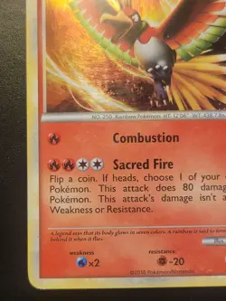 Ho-Oh HGSS01 Black Star Promo Cosmos Rare Holo 2010 Pokemon Card - Image 3