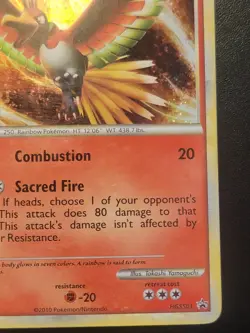 Ho-Oh HGSS01 Black Star Promo Cosmos Rare Holo 2010 Pokemon Card - Image 4