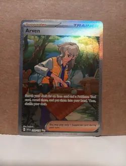 Arven 249/198 Scarlet & Violet Base Set Pokemon Card SIR Holo Near Mint NM - Image 1