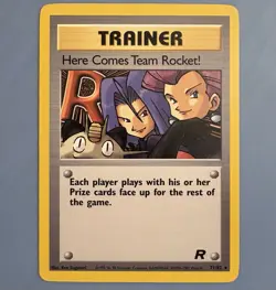 Here Comes Team Rocket! 71/82 Team Rocket Set Trainer Rare WOTC Pokemon Card - Image 1