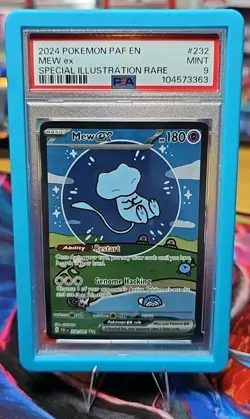 Pokemon TCG Mew EX Bubble Mew Sir Alt Art Paldean Fates Card 232/091. PSA 9. - Image 1