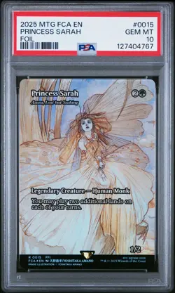 2025 Princess Sarah - Azusa, Lost but Seeking #15 MTG Final Fantasy PSA 10 - Image 1