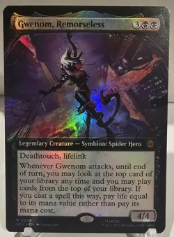 MTG - Gwenom, Remorseless - Extended Art Foil - Spiderman, Universes Beyond - Image 1