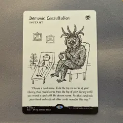 Demonic Consultation MINT Borderless 0004 Secret Lair Countdown SLC MTG Unplayed - Image 1