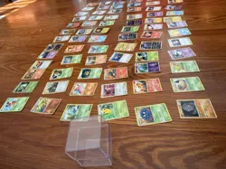 Pokemon Card Lot ~90 Cards + Clear Storage Case - Commons/Uncommons/Rares - Image 1