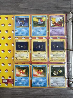 Binder of 208 Used Vintage Pokemon Cards TCG Inc. Unlimited Jungle Fossil Rocket - Image 2