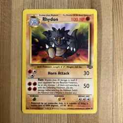 RHYDON 45/64 Uncommon Jungle 1999 Pokemon - MP - Image 1