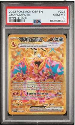 Pokemon Charizard EX 228/197 Obsidian Flames Hyper Rare Gold GEM MINT PSA 10 - Image 1