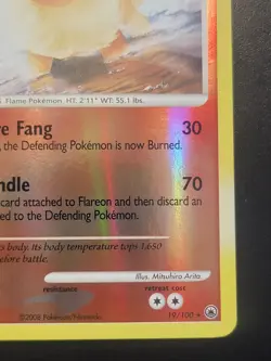 2008 POKEMON DIAMOND & PEARL MAJESTIC DAWN #19 FLAREON-REVERSE FOIL - Image 4