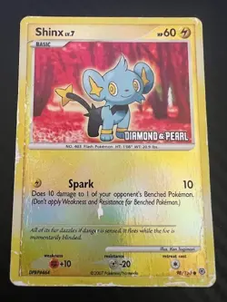 Pokemon TCG Shinx Reverse Holo Stamp 98/130 Diamond & Pearl DMG - Image 1