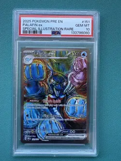 2025 Palafin Pokemon Pre En #151 PSA 10 Special Illustration Rare - Image 1