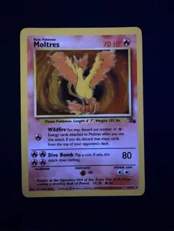 OBO / Moltres 12/62 MP Holo Rare Fossil 1999 Pokemon - Image 1