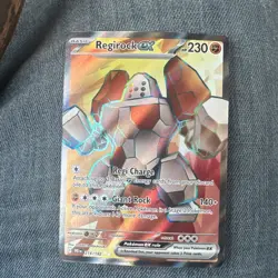 Regirock Ex Pokemon Scarlet Violet Destined Rivals Ultra Rare Full Art 214/182 - Image 1