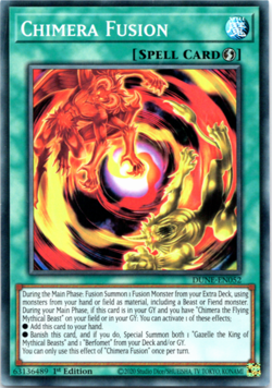 Chimera Fusion DUNE-EN052 - Super Rare - 1st Edition Yugioh - Image 1