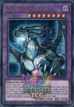 1st ed Amulet Dragon ultra rare DLCS-EN005 Yugioh - Image 1