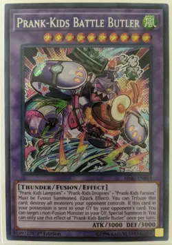 YuGiOh Prank-Kids Battle Butler Secret Rare 1st Edition HISU-EN019 NM - Image 1