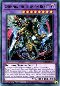 Chimera the Illusion Beast DUNE-EN034 Super Rare - 1st Edition Yugioh - Image 1