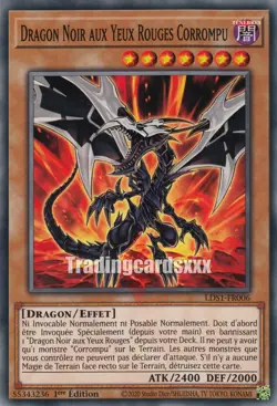 ?Yu-Gi-Oh!? Dragon Noir aux Yeux Rouges Corrompu : LDS1-FR006 C - Image 1