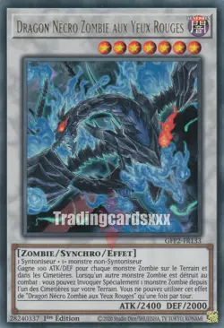 Yu-Gi-Oh! Dragon Necro Zombie aux Yeux Rouges : UR GFP2-FR133 - Image 1