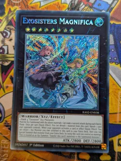 Exosisters Magnifica RA02-EN038 Secret Rare 1st Edition YuGiOh TCG Card - Image 1