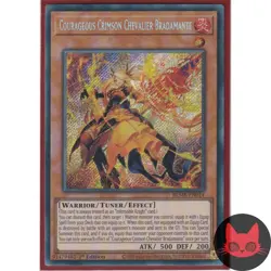 Yugioh Courageous Crimson Chevalier Bradamante BLMR-EN014 Secret Rare 1st Ed NM - Image 1