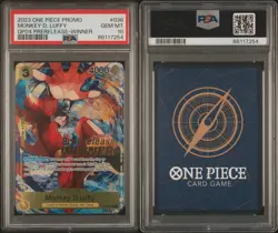 Monkey D. Luffy Winner P-036 OP04 Pre-Release Promo One Piece Card PSA 10 - Image 3