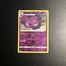 Gengar 085/202 Sword & Shield Base Set Pokemon Card Reverse Holo Rare Near Mint - Image 1