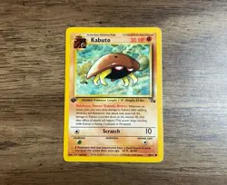First Edition Kabuto Fossil Common #50/62 Pokemon Trading Card Game - Image 1