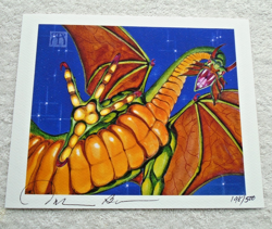 Magic The Gathering Shivan Dragon Artist Melissa Benson Signed Print And Card - Image 2