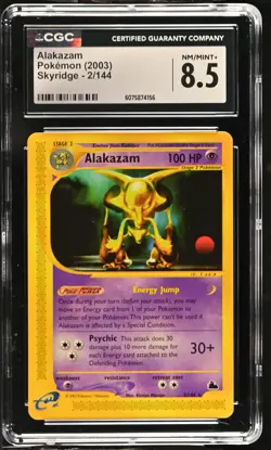 CGC 8.5 Alakazam 2003 Skyridge 2/144 Pokemon Card - Image 1