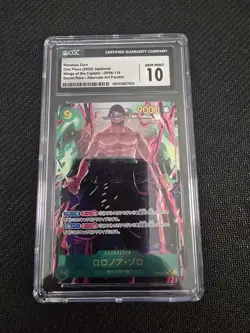 One Piece Card Game Roronoa Zoro CGC 10 OP-06 Japanese - Image 1