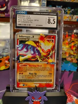 CGC 8.5 Infernape LV.X DP10 Collector's Tin Black Star Promo Pokemon Card - Image 1
