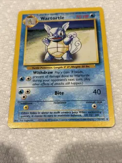 Pokemon Cards: Base Set Uncommon: Wartortle 42/102 - Image 1